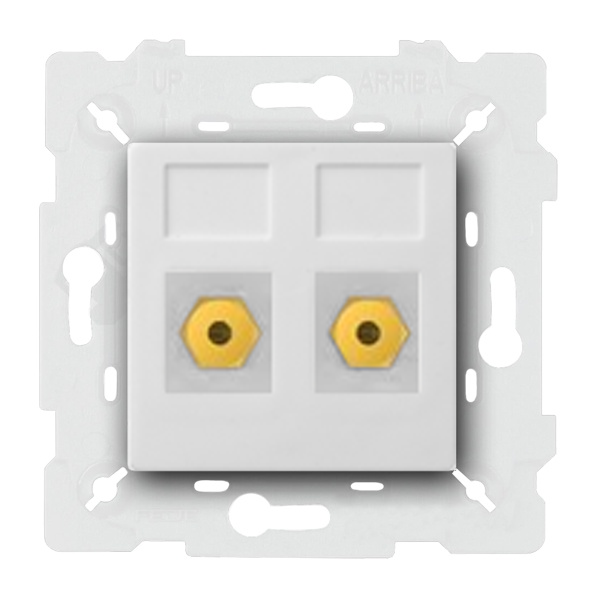  Розетка аудио / видео RCA Fede Vintage Porcelain Белый (в сборе)